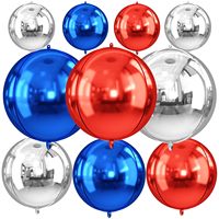 Ballon rond rose en aluminium multicolore 4D souple 22 pouces arc-en-ciel pour anniversaire, fleurs sauvages, baby shower, anniversaire de mariage, fête disco, décoration