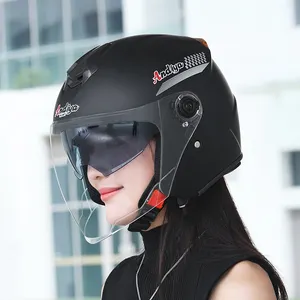 Gecertificeerde Motorhelmen Voor Scooters Rijden Beschermende Veiligheid 3/4 Half Gezicht Klassieke Helm Voor Mannen Cascos Para Motocicleta
