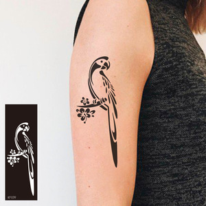 Plantilla de tatuaje floral de PET, plantilla temporal de tatuaje de henna para arte corporal - Product Image 3