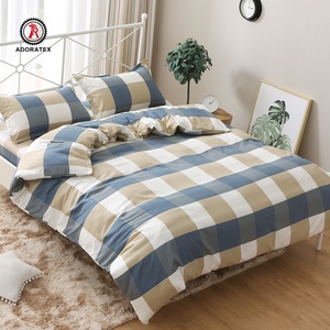 Parure de draps en microfibre pure, housse de <span class=keywords><strong>couette</strong></span> en polyester lavé, housse de <span class=keywords><strong>couette</strong></span> simple, draps de lit pour une <span class=keywords><strong>personne</strong></span> ou deux personnes - Product Image 4