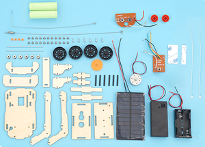 2025 bricolage électrique solaire alimenté voiture Kit d'apprentissage métal-bois <span class=keywords><strong>jeu</strong></span> d'école pour enfants STEM projet de science logique pour le plaisir des enfants - Product Image 4