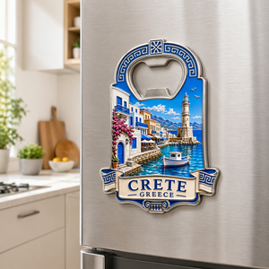 Aimant de réfrigérateur personnalisé en métal durable et moderne en forme de logo avec décapsuleur, vente en gros - Product Image 3