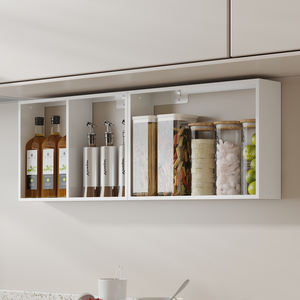 현대식 주방 금속 이중 양념통 선반 벽걸이 DIY 조립 수납함 분리형 조미료 병 정리 캐비닛 - Product Image 3