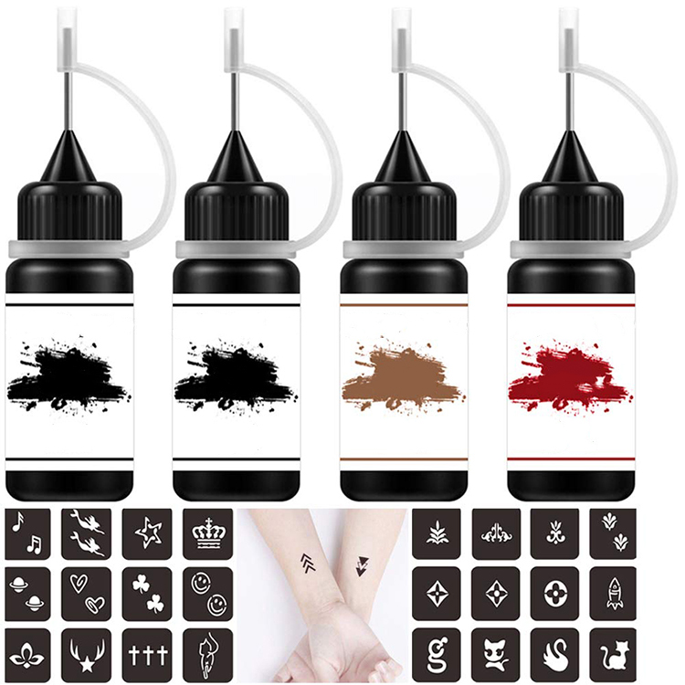 Трафареты самоклеящиеся для татуировок, полная упаковка, полуперманентные свободные чернила «сделай сам»