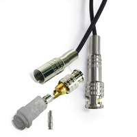 Connecteur BNC Mâle à Compression RG6 Fangbei sans Soudure 12V 1P pour Câble RF, en Alliage Cuivre-Zinc Nickelé pour CCTV RG58