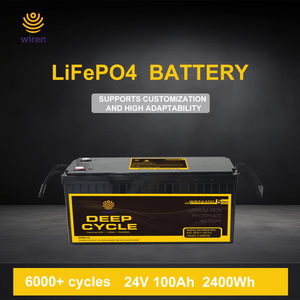 แบตเตอรี่ LiFePO4 24V 100Ah ยี่ห้อ Wiren -20~60 ℃   แบตเตอรี่สำรองพลังงานแสงอาทิตย์ 2.4 กิโลวัตต์ชั่วโมง สำหรับการใช้งานแบบออฟกริด รถบ้านเคลื่อนที่ เรือ และมอเตอร์ลากจูง - Product Image 3
