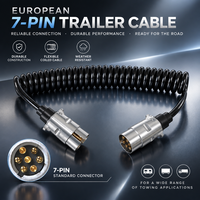 Câble de remorque HJYAJZT de qualité supérieure, résistant aux chocs, flexible, de style européen, 7 conducteurs, pour système de circuit d'éclairage de remorque