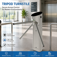 Système de contrôle d'accès RFID semi-automatique en acier inoxydable 304, tourniquet tripode piétonnier haute sécurité pour salle de sport