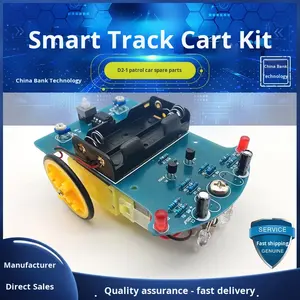 Stem Education Kit de coche de seguimiento inteligente DIY Línea de Siguiendo la tecnología de artesanía electrónica Juegos empaquetados artesanales - Product Image 3