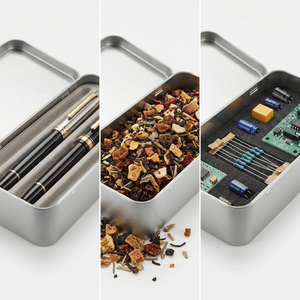 Scatola di Latta Rettangolare Mini con Coperchio Apribile e Stampa Personalizzata per Alimenti/Regali, Confezione per Caramelle in Metallo Opaco Stagnato, Nuovo Design 2025 - Product Image 4