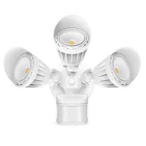 3 Adjustable Heads Super Bright LED Security Light Outdoor Floodlight with Motion Sensor
