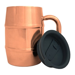 Taza de café y cerveza de acero inoxidable con aislamiento de doble pared en forma de tambor con tapa para Dirty Rotten Biker Dutchcraft <span class=keywords><strong>Troika</strong></span> - Product Image 1