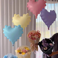 Ballon en aluminium de 20 pouces avec motif LOVE et cœur ondulé, décoration pour demande en mariage et ambiance romantique, accessoire photo pour centres commerciaux, vente en gros
