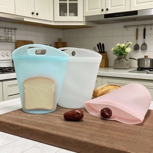 Sacs de conservation alimentaire en silicone Simplicity, compatibles micro-ondes, pour réfrigérateur et congélateur, 1000ml/750ml/500ml, pour lait et protéines en poudre - Product Image 1