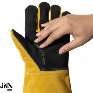 Guantes de soldadura de cuero dividido de alta calidad Guantes DE SEGURIDAD duraderos resistentes al calor y al fuego para uso industrial Protección fuerte - Product Image 1
