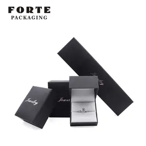 FORTE Astucci Gioielliที่ไม่ซ้ำกันสีดำบรรจุภัณฑ์เครื่องประดับกล่องสำหรับJewelri