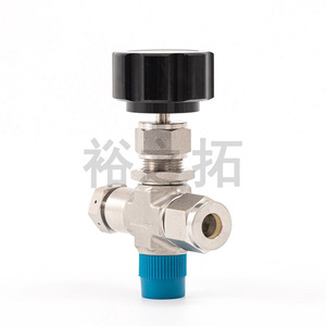 Vanne de cylindre haute pression en acier inoxydable 304 316L, type à trois voies angulaire, pour utilisation avec gaz corrosifs et liquides sous pression moyenne - Product Image 4