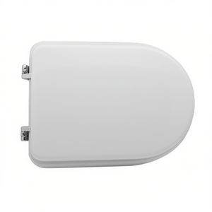 Siège de toilette blanc avec charnières à boucle, longueur 50,5 cm, largeur 37,5 cm, pour WC de forme classique - Product Image 3