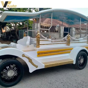 Nouvelle voiture funéraire électrique de haute qualité, or et noir, style vintage, vente directe d'usine, best-seller, transport spécial - Product Image 3