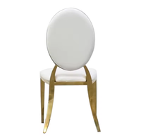Chaise en métal empilable pour événements, mariages et banquets, en acier inoxydable, imperméable, pour l'extérieur, avec coussins, prix de gros