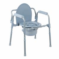AndCare Commode de chevet en acier, capacité 100 kg, pour personnes âgées et handicapées - Fournitures de thérapie de réadaptation
