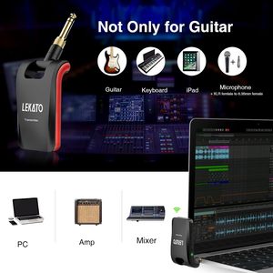 Lekato <b>Wireless</b> Guitar Transmitter <b>Receiver</b> 2.4GHz Rechargeable 6 Channel for Electric Guitar Bass - Product Image 6