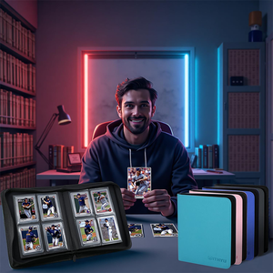 Raccoglitore Premium per Toploader con 4, 9, 12, 16 Tasche, Contiene 288 Carte, Raccoglitore con Cerniera per Toploader, Raccoglitori Personalizzati per Carte Collezionabili TCG a 4 Tasche - Product Image 6