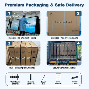 55 65 75นิ้ว UHD หน้าจอสมาร์ทนักเรียนดิจิตอลสมาร์ทห้องเรียนคณะกรรมการหุ่นยนต์แบบโต้ตอบ4พันคณะกรรมการที่มีกล้อง - Product Image 2