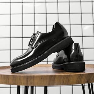 Nouvelles Chaussures Habillées Décontractées pour Hommes en Cuir Véritable Laqué Brillant Lefu – Chaussures en Cuir Formelles - Product Image 3