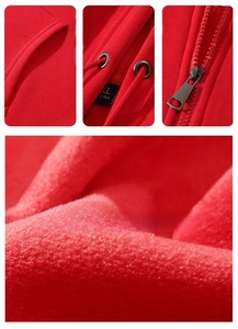 TKAN358 Fabricant Logo personnalisé Poids lourd Puls Taille Hiver Chaleur Coton épais French Terry 500GSM Zipper Hoodie Pour Homme - Product Image 5