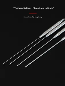 Probe Lakrimal Oftalmik Baja Tahan Karat Jarum Berujung Ganda Lubang Jarum Drainase Lakrimal Jarum Irigasi Bedah Manual CE - Product Image 3