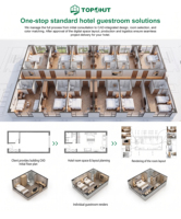 Servicio de Proyectos de Apartamentos al por Mayor de Topohut Factory, Muebles Modernos de Hotel de 5 Piezas, Juegos de Dormitorio de 5 Estrellas