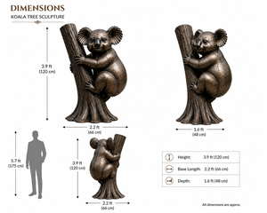 Escultura de Koala en Metal para Jardín, Césped, Patio y Decoración de Paisajes - Product Image 4