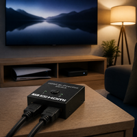 Commutateur HDMI bidirectionnel 4K 3D 2 entrées 1 sortie, répartiteur HDMI 1 entrée 2 sorties pour Xbox PS5 Lecteur Blu-Ray Fire Stick HDTV
