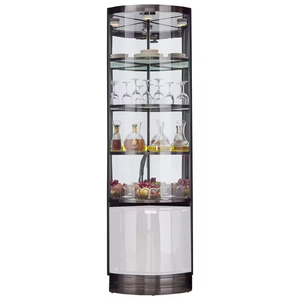 Meuble d'appoint moderne pour salon, meuble à vin, meuble d'angle de luxe léger, en <span class=keywords><strong>bois</strong></span> massif <span class=keywords><strong>et</strong></span> verre, <span class=keywords><strong>petit</strong></span> meuble de rangement pour la maison, Hôpital - Product Image 4
