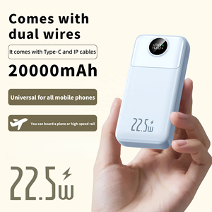 Nuevas baterías portátiles CCC de 20000 mAh de alta capacidad con batería de polímero de litio, pantalla LED, carga rápida micro USB, tipo C, doble USB, OEM - Product Image 2