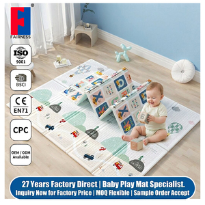 <span class=keywords><strong>Tapis</strong></span> de jeu pliable en mousse XPE pour bébé, imperméable, pour bébés de 6 à 12 mois, fabriqué par FAIRNESS, ODM OEM - Product Image 1