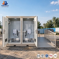 Wise Choice Cabine Sanitaire Modulaire Triple, Toilettes Portables pour Hommes et Femmes, Salle de Bain Publique Préfabriquée, Entrée Accessible