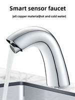 Robinet de cuisine intelligent à capteur tactile sans contact, monotrou, à montage sur plan, en laiton massif, mitigeur automatique eau froide de haute qualité