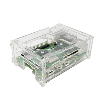 Caja de refrigeración acrílica para Raspberry Pi 5, carcasa transparente, soporte de disipador de calor activo