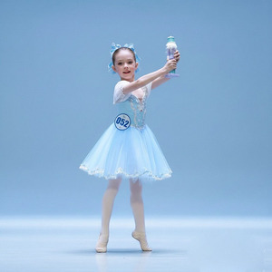 Vestido de seda azul claro para <span class=keywords><strong>niñas</strong></span>, variación Clara, <span class=keywords><strong>Cascanueces</strong></span>, Lago de los cisnes, Solo Ge Bei Ayisel Ponte, sin mangas, tutú y faldas - Product Image 1