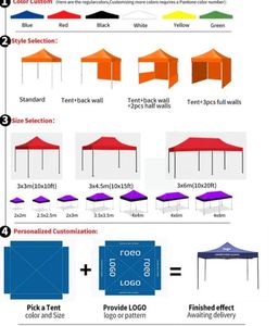 Thick Oxford Fabric Print Logo Camouflage <b>Canopy</b> <b>Tent</b> Outdoor Waterproof Gazebo Tengqing DJG-3X3 - Product Image 2