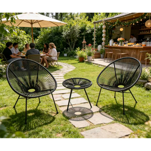 Muebles de Exterior e Interior Personalizados al por Mayor, Muebles Ligeros para Jardín y Sala de Estar, Conjuntos de Mesa y <span class=keywords><strong>Sillas</strong></span> de Ratán Sintético - Product Image 6