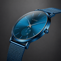 Reloj de Hombre Casual Minimalista de Lujo con Correa de Cuero, Resistente al Agua 30M, Movimiento de Cuarzo Ultrafino y Moderno
