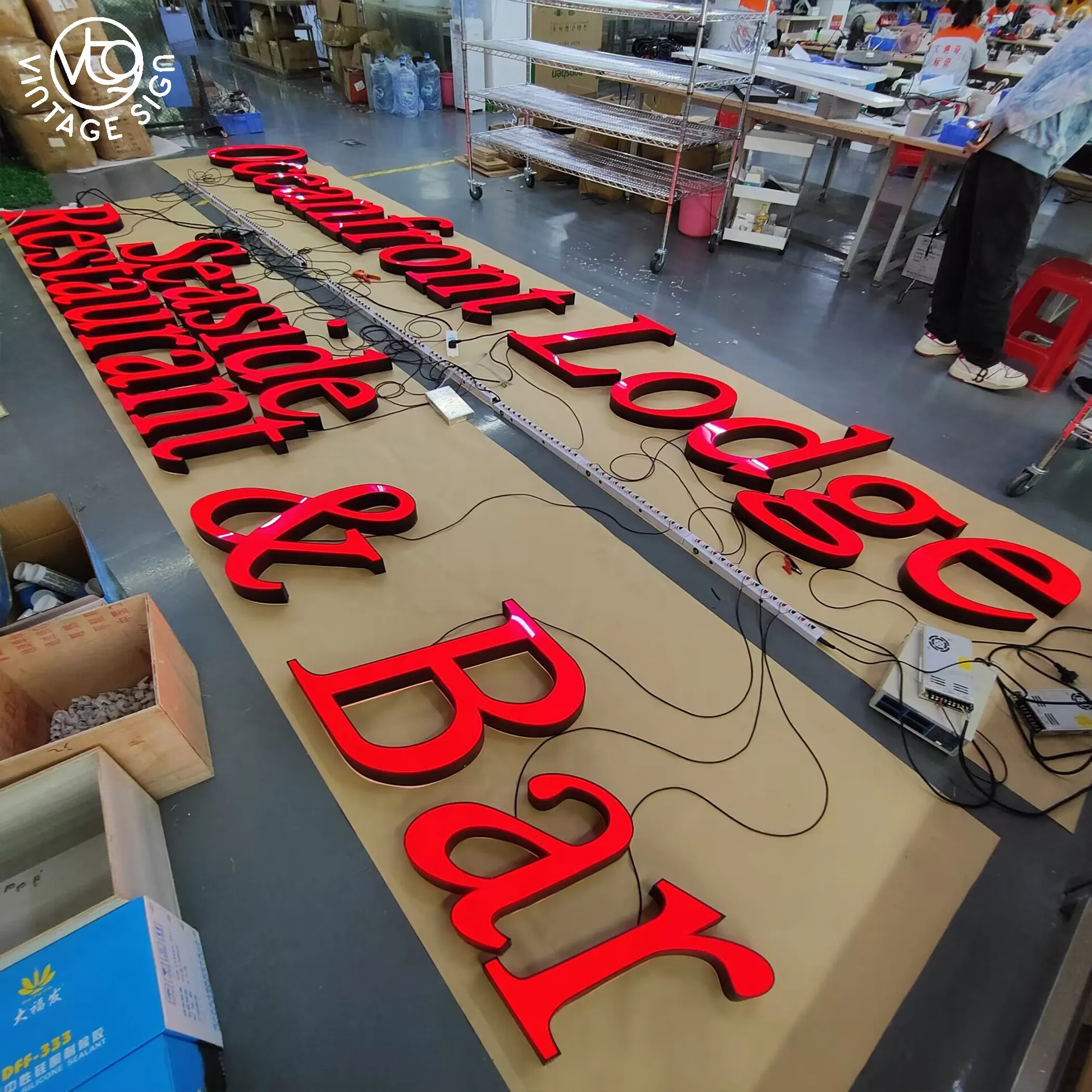 Letra Logo Sign Store 3D Led Señalización al aire libre con alta calidad