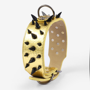 Collier anti-morsure à rivets pour chien, collier de cou pour grand chien, collier de cou pour <span class=keywords><strong>bouledogue</strong></span>, collier anti-morsure pour chien de type American <span class=keywords><strong>Bully</strong></span>, fournitures pour animaux de compagnie - Product Image 4
