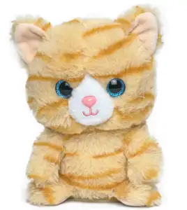 Lovely Comfortable Plush Cat Toys Furry Kitty Cat Stuffed Animal Toys Laughing Electric Plush Toys For Gifts