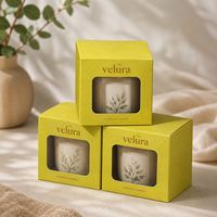 Coffret Cadeau Artisanat Écologique Réutilisable : Boîte à Encens, Bâtonnets Parfumés, Bande de Bougie, Emballage en Papier Gaufré Pliable avec Doublure en Éponge