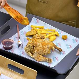 Papier d'emballage pour sandwichs, biodégradable, recyclable, écologique, de qualité alimentaire, résistant à la graisse, personnalisé, pour hamburgers, poulet frit, frites - Product Image 6