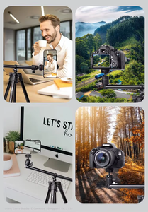 Chân máy quay video du lịch bằng hợp kim nhôm nhẹ, chiều dài 53 inch, có tay cần kéo dài, mã KP2207, bán buôn - Product Image 5